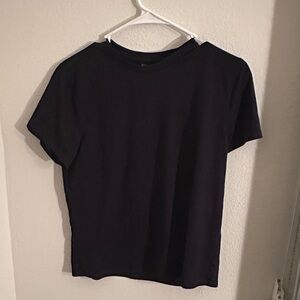 Black Outdoor Voices solid mesh exercise top